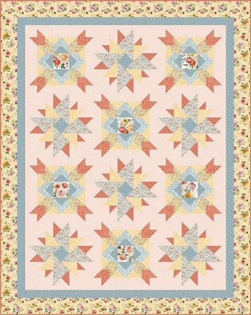 Vintage Blooms Quilt PATTERN Floral Pattern - Riley Blake INSTRUCTIONS Only
