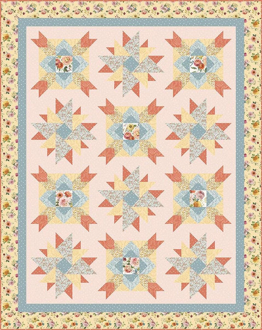 Vintage Blooms Quilt PATTERN Floral Pattern - Riley Blake INSTRUCTIONS Only