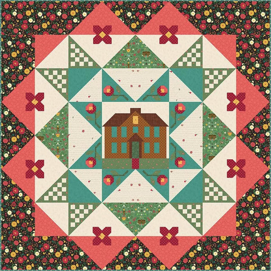 SALE Orchard House Quilt Kit Floral Fabric - KT-17720 - Riley Blake Quilting Cotton Fabric