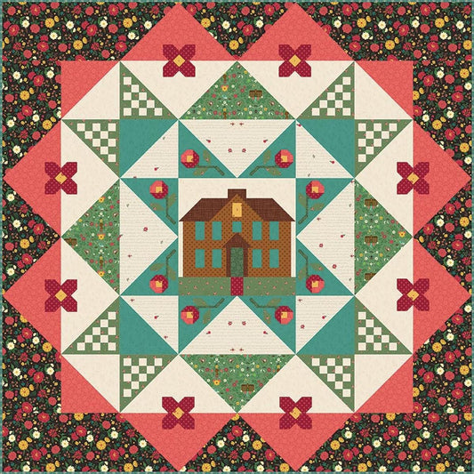 SALE Orchard House Quilt Kit Floral Fabric - KT-17720 - Riley Blake Quilting Cotton Fabric