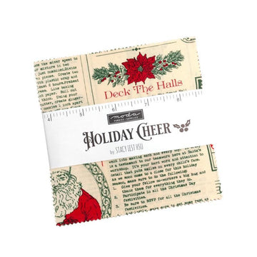 Holiday Cheer Charm Pack Christmas Fabric - 20970PP - 42-Piece Precut - Moda Fabrics Quilting Cotton Fabric