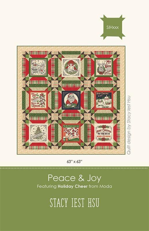Peace and Joy Quilt PATTERN Christmas Pattern - Moda Fabrics INSTRUCTIONS Only