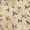 MINKY Forest, Field, & Stream Ducks Tan Cream Bird Fabric 60" Wide - 31409 - QT Fabrics 100% Polyester Fabric