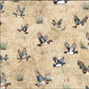 MINKY Forest, Field, & Stream Ducks Tan Cream Bird Fabric 60" Wide - 31409 - QT Fabrics 100% Polyester Fabric