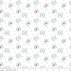 Image of Nutcracker Tradition Christmas Mine Snow quilting cotton fabric by Jennifer Long for Riley Blake Designs. Features tiny dots and stars on a white background. Cute Little Fabric Shop.