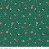Image of Nutcracker Tradition Nutcracker Toss quilting cotton fabric by Jennifer Long for Riley Blake Designs. Features nutcrackers on a green background. Cute Little Fabric Shop.