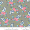 Image of A Cat Named Stitch Paisley Grey quilting cotton fabric by Camille Roskelley for Riley Blake Designs. Features paisley and flowers on a gray background. Cute Little Fabric Shop.