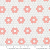 Image of A Cat Named Stitch Hexagons Cream Blush quilting cotton fabric by Camille Roskelley for Riley Blake Designs. Features hexagons on a cream background. Cute Little Fabric Shop.