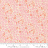 Image of Fieldrush Ivy Peony quilting cotton fabric by Basic Grey for Moda Fabrics. Features flowers on a pink background. Cute Little Fabric Shop.