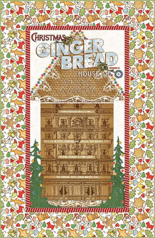 Gingerbread Mills Panel Quilt Kit - Ginger Bread - J Wecker Frisch - Riley Blake Designs - Pattern Quilt Kit -  Quilting Cotton