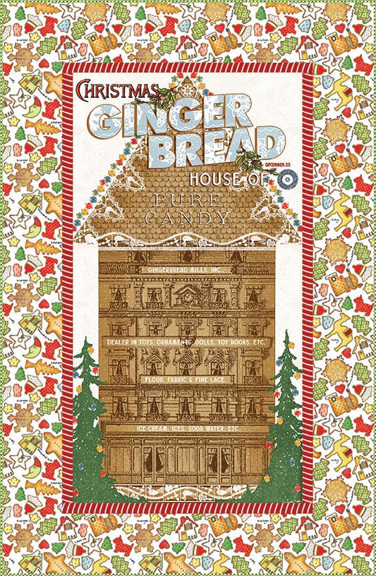 Gingerbread Mills Panel Quilt Kit - Ginger Bread - J Wecker Frisch - Riley Blake Designs - Pattern Quilt Kit -  Quilting Cotton