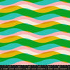 Image of Poolside Too Waves Tropic quilting cotton fabric by Ruby Star Society for Moda Fabrics. Features stripes on a green background. Cute Little Fabric Shop.