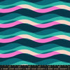 Image of Poolside Too Waves Peacock quilting cotton fabric by Ruby Star Society for Moda Fabrics. Features stripes on a blue background. Cute Little Fabric Shop.