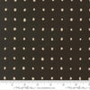 Image of Mira Pure Raven quilting cotton fabric by Zen Chic for Moda Fabrics. Features polka dots on a brown background. Cute Little Fabric Shop.