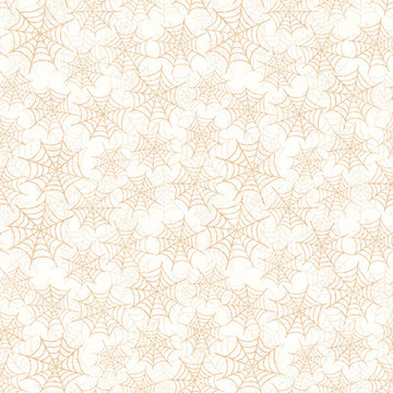 Jeepers Creepers Spiderwebs Cream Halloween Fabric - 31017 - QT Fabrics Quilting Cotton Fabric