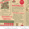 Image of Holiday Cheer North Pole News Natural quilting cotton fabric by Stacy Iest Hsu for Moda Fabrics. Features words on a beige background. Cute Little Fabric Shop.