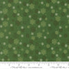 Image of Holiday Cheer Snowflake Evergreen quilting cotton fabric by Stacy Iest Hsu for Moda Fabrics. Features snowflakes on a green background. Cute Little Fabric Shop.