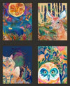 Northern Brights Panel Night Sky Black Animal Fabric - 21860 - Moda Fabrics Quilting Cotton Fabric