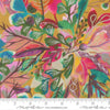 Image of Northern Brights Sagebrush Golden quilting cotton fabric by Amarilys Henderson for Moda Fabrics. Features leaves on a yellow background. Cute Little Fabric Shop.