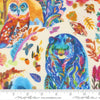 Image of Northern Brights Watercolor Animals Cloud quilting cotton fabric by Amarilys Henderson for Moda Fabrics. Features animals on a cream background. Cute Little Fabric Shop.