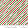 Image of Snow Time Dotted Bias Stripe quilting cotton fabric by Me and My Sister Designs for Moda Fabrics. Features stripes and dots on a white background. Cute Little Fabric Shop.