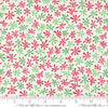 Image of Snow Time Tinsel Winter White quilting cotton fabric by Me and My Sister Designs for Moda Fabrics. Features flowers on a white background. Cute Little Fabric Shop.