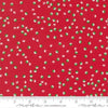 Image of Snow Time Jelly Dots Poinsettia Red quilting cotton fabric by Me and My Sister Designs for Moda Fabrics. Features dots on a red background. Cute Little Fabric Shop.