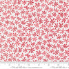 Image of Snow Time Tinsel Winter White Red quilting cotton fabric by Me and My Sister Designs for Moda Fabrics. Features flowers on a white background. Cute Little Fabric Shop.