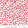 Image of Snow Time Tinsel Winter White Red quilting cotton fabric by Me and My Sister Designs for Moda Fabrics. Features flowers on a white background. Cute Little Fabric Shop.