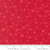 Image of Snow Time Tinsel Poinsettia Red quilting cotton fabric by Me and My Sister Designs for Moda Fabrics. Features flowers on a red background. Cute Little Fabric Shop.