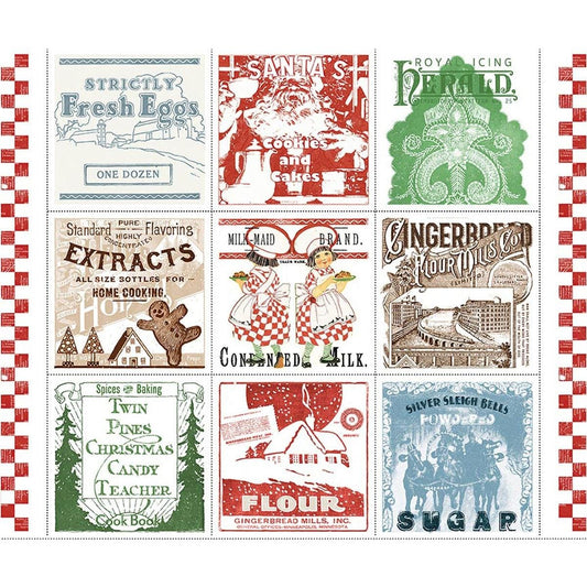 SALE Gingerbread Flour Sack Large Patch Panel Christmas Fabric - PD17841 - Riley Blake Quilting Cotton Fabric Licensed Product