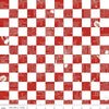 Image of Gingerbread Ingredients Check Red quilting cotton fabric by J. Wecker Frisch for Riley Blake Designs. Features checkers on a red background. Cute Little Fabric Shop.