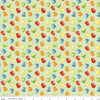 Image of Gingerbread Gumdrops Green quilting cotton fabric by J. Wecker Frisch for Riley Blake Designs. Features gumdrops on a green background. Cute Little Fabric Shop.