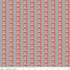 Image of Northanger Abbey General quilting cotton fabric by Official Licensed Product for Riley Blake Designs. Features stripes on an orange and blue background. Cute Little Fabric Shop.