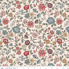 Image of Northanger Abbey Morland Cream quilting cotton fabric by Official Licensed Product for Riley Blake Designs. Features flowers on a cream background. Cute Little Fabric Shop.