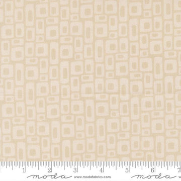 Image of Scenery Marshmallow Stone quilting cotton fabric by Elizabeth Hartman for Moda Fabrics. Features a geometric pattern on a cream background. Cute Little Fabric Shop.
