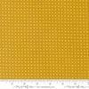Image of Scenery Spool Golden quilting cotton fabric by Elizabeth Hartman for Moda Fabrics. Features a geometric pattern on a yellow background. Cute Little Fabric Shop.