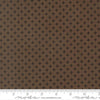 Image of Scenery Diamonds Coal quilting cotton fabric by Elizabeth Hartman for Moda Fabrics. Features a geometric pattern on a black and brown background. Cute Little Fabric Shop.