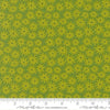 Image of Scenery Sedum Limeade quilting cotton fabric by Elizabeth Hartman for Moda Fabrics. Features flowers on a green background. Cute Little Fabric Shop.