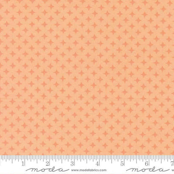 Image of Scenery Diamonds Cantaloupe quilting cotton fabric by Elizabeth Hartman for Moda Fabrics. Features a geometric pattern on an orange background. Cute Little Fabric Shop.
