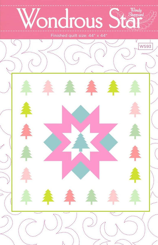 SALE Wondrous Star Quilt PATTERN Christmas Pattern - Riley Blake INSTRUCTIONS Only
