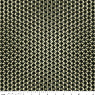 Image of Northern Christmas Stars Neutral quilting cotton fabric by Teresa Kogut for Riley Blake Designs. Features stars on a black and gray background. Cute Little Fabric Shop.