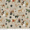 Image of Northern Christmas Main Neutral quilting cotton fabric by Teresa Kogut for Riley Blake Designs. Features christmas animals on a gray background. Cute Little Fabric Shop.