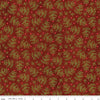 Image of Northern Christmas Whimsical Trees Red quilting cotton fabric by Teresa Kogut for Riley Blake Designs. Features leaves on a red background. Cute Little Fabric Shop.