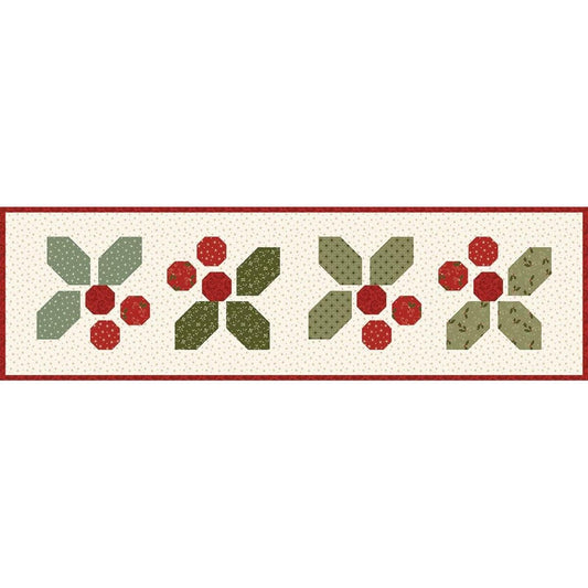 SALE Holly-Day Cheer Table Runner Quilt Kit Christmas Quilt - KT-17661 - Riley Blake Quilting Cotton Fabric