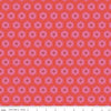 Image of Kipling Gardens Everly Sunset quilting cotton fabric by Lily Ashbury for Riley Blake Designs. Features flowers on a red background. Cute Little Fabric Shop.