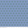 Image of Kipling Gardens Everly Blueberry quilting cotton fabric by Lily Ashbury for Riley Blake Designs. Features flowers on a blue background. Cute Little Fabric Shop.