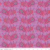 Image of Kipling Gardens Pemberly Violet quilting cotton fabric by Lily Ashbury for Riley Blake Designs. Features flowers on a purple background. Cute Little Fabric Shop.