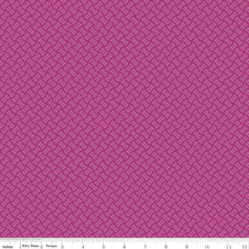 Image of Kipling Gardens Loxley Fuschia quilting cotton fabric by Lily Ashbury for Riley Blake Designs. Features a geometric pattern on a purple background. Cute Little Fabric Shop.