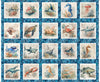 Nauticus Sea Creatures Picture Patches Ocean Blue Panel Ocean Life Fabric - 32050 - QT Fabrics Quilting Cotton Fabric